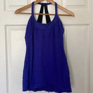 Purple/blue Lululemon tank with built in bra :pads are missing)